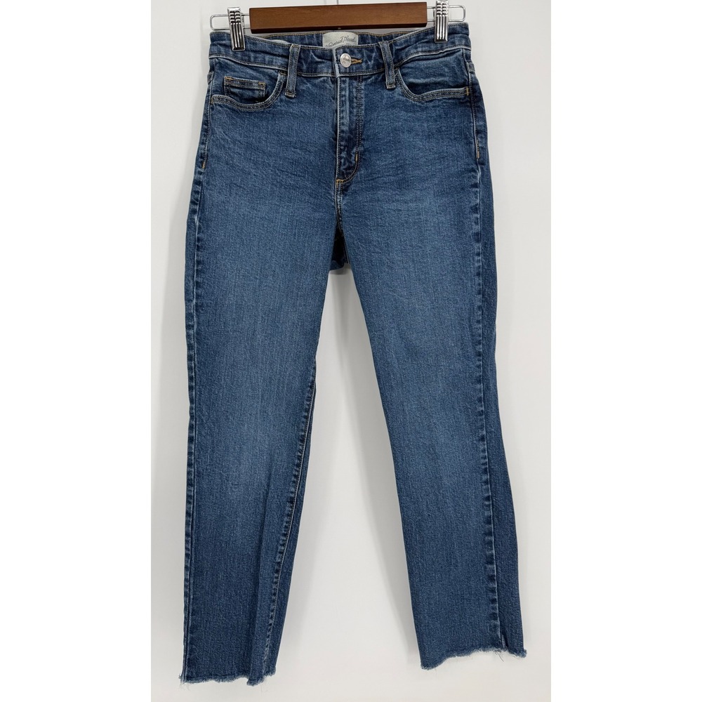 Universal Thread Womens High Rise Straight Leg Raw Hem Jeans Blue Sz 
2/26R